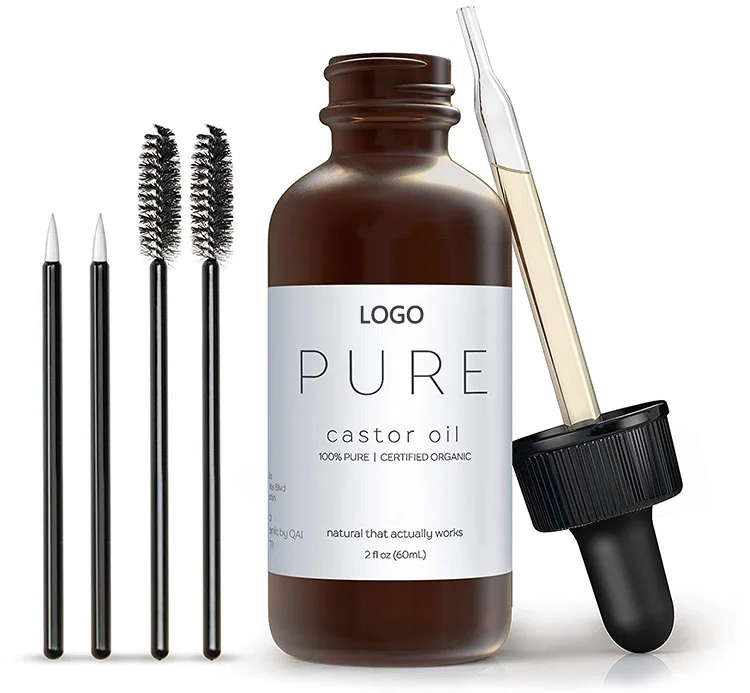 
private label skin hair eyebrows growth natural organic 100% pure castor oil 