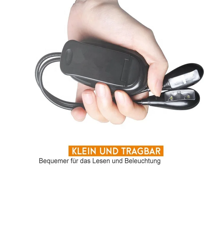 Music stand Light Desk Lamp Reading Lights Clip on Bed Light and portable for E-Reader Bed headboard