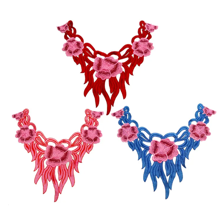 Garment Accessories Embroidery Lace Octopus Patch High-density Color Water soluble Collar New Wave