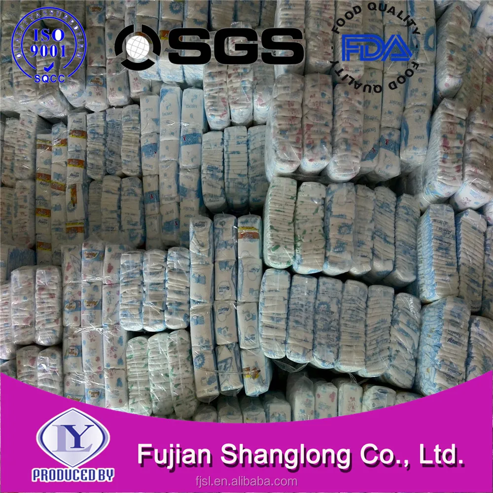 2018 popular High Quality factory Disposable Grade B Baby Diapers in bulk