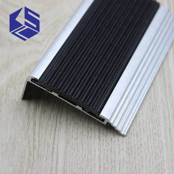 Rubber stair nosing edge trim protection aluminum carpet stair nosing