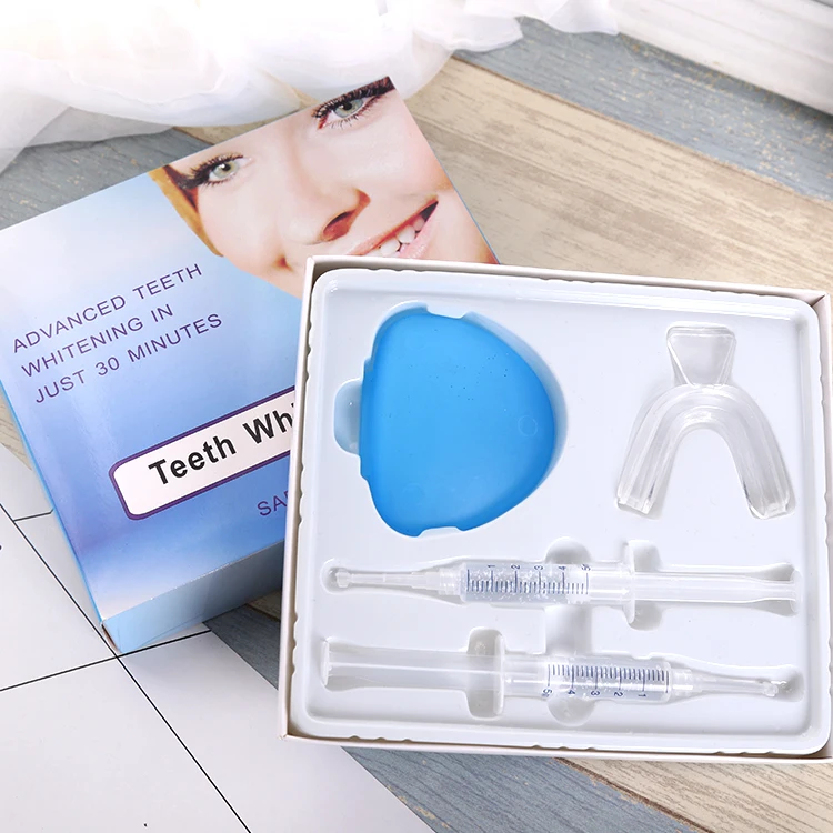 
Impressional mouth tray contained 22%CP home use teeth whitening kit with dental case 