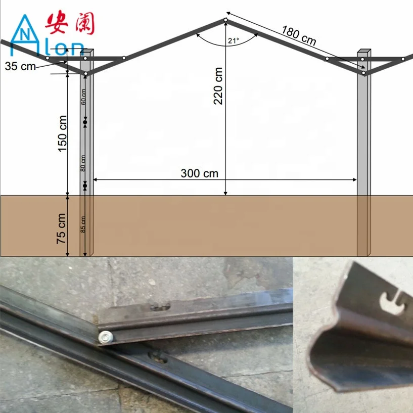 Открытая решетчатая система виноградной лозы