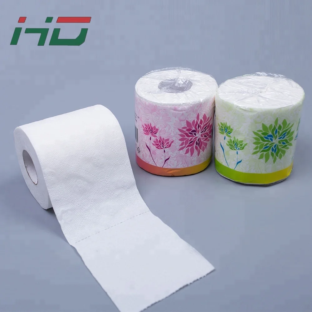 Китайская фабрика индивидуальная печатная тисненая натуральная переработанная бамбуковая туалетная бумага белая и