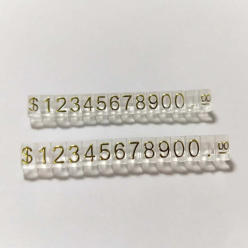 top quality clear US dollar jewelry Pound Euro pricing sign price tag cube display for watch sunglass  stores