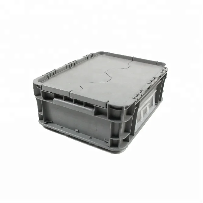600*400*148mm Attached Lid Plastic Storage Container For Transport