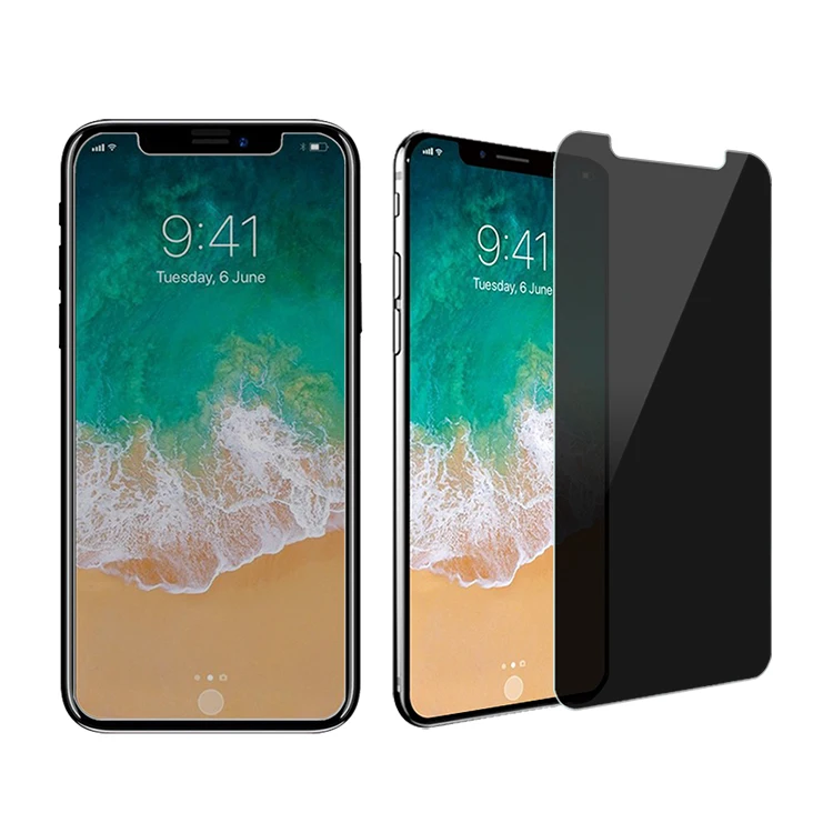 Privacy screen protector for iphone X 9h 2.5d anti spy privacy tempered glass protective film for iphone x