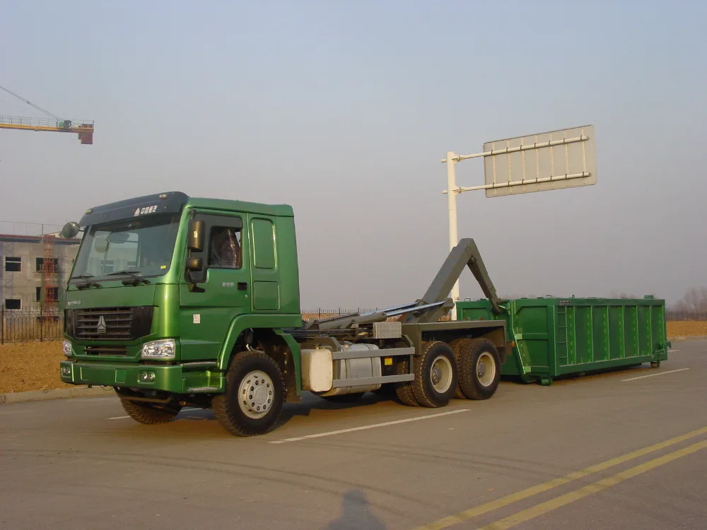 Hydraulic Waste Hook Lift Bin Truck 19m3 Heavy Duty Rubbish Collection Truck