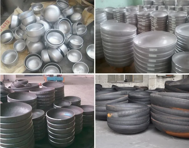 Weld  Pipe Fitting Stainless Steel Dome Steel Tubing End fittings Stainless steel domed pipe bollard punching parts