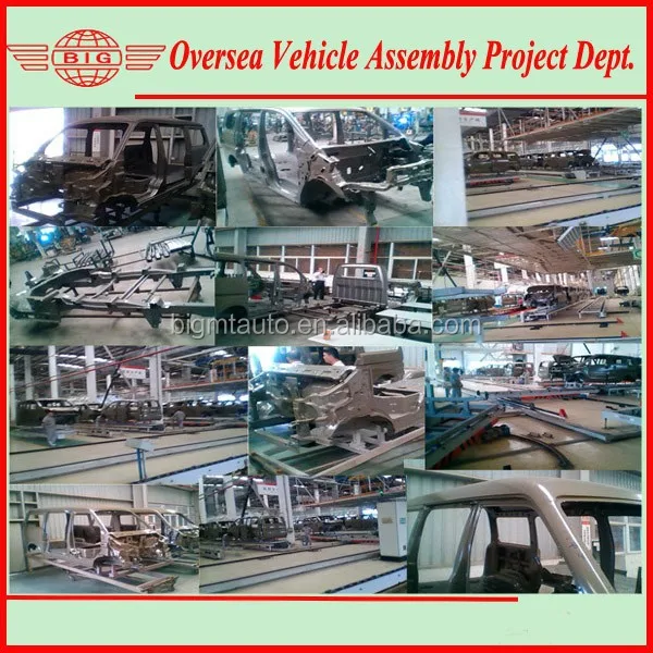 assemble RWD petrol double cab mini truck with SKD/CKD parts