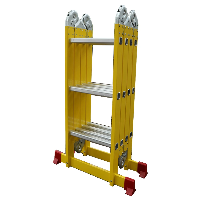 Multifunction step ladder H type aluminum telescopic safe scaffolding with wheels