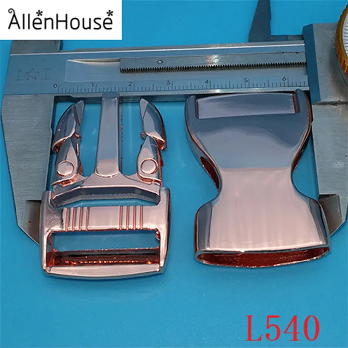 luxury Colorful rose gold 25mm big side release buckle, breakaway buckle zinc alloy clasp for paracord bracelet