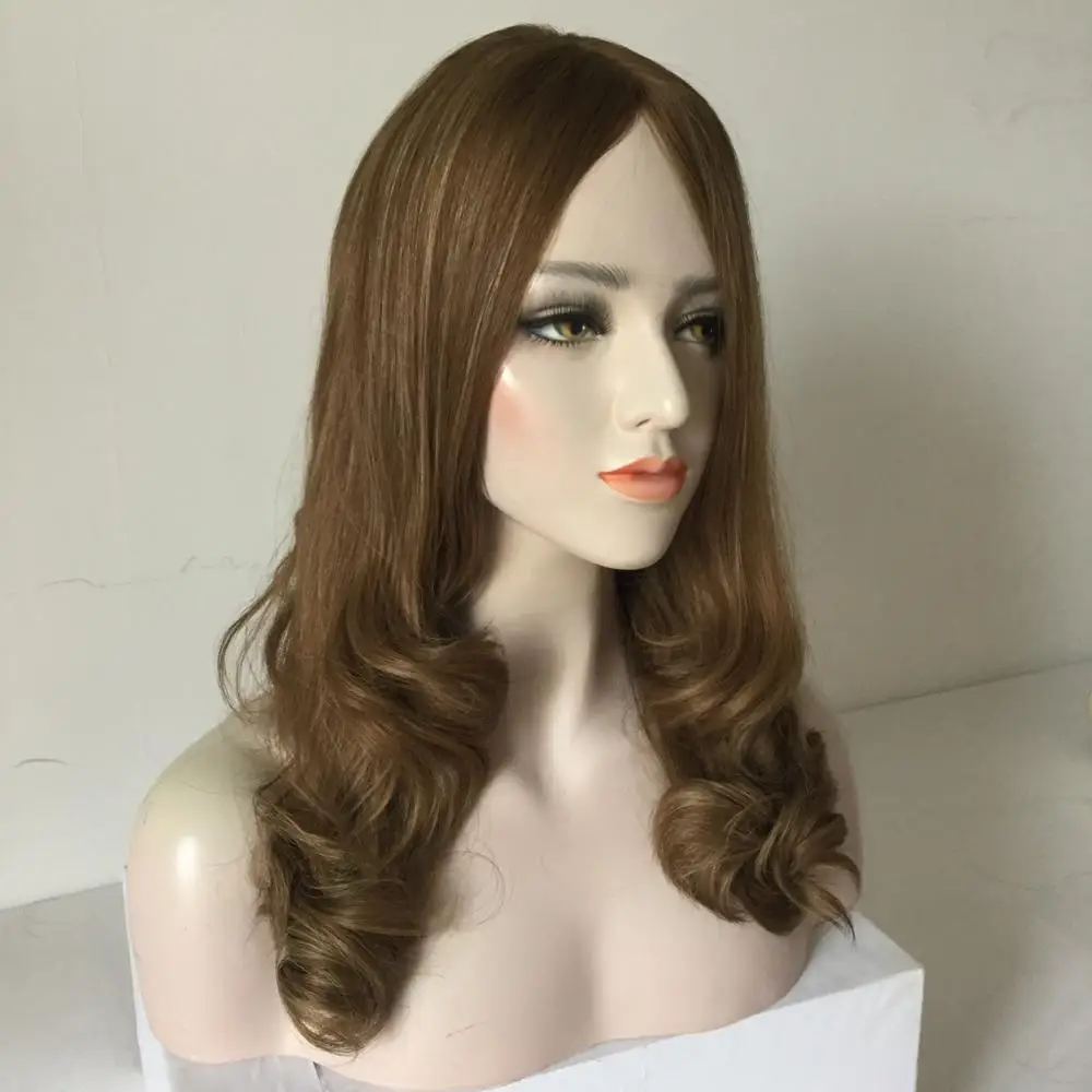 H077 Kosher Wig Supplier High quality silk top highlight blonde european virgin human hair jewish wigs