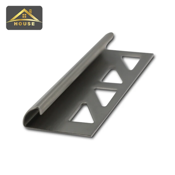 Decorative silver stainless steel angle tile trim profiles floor tile edge trim