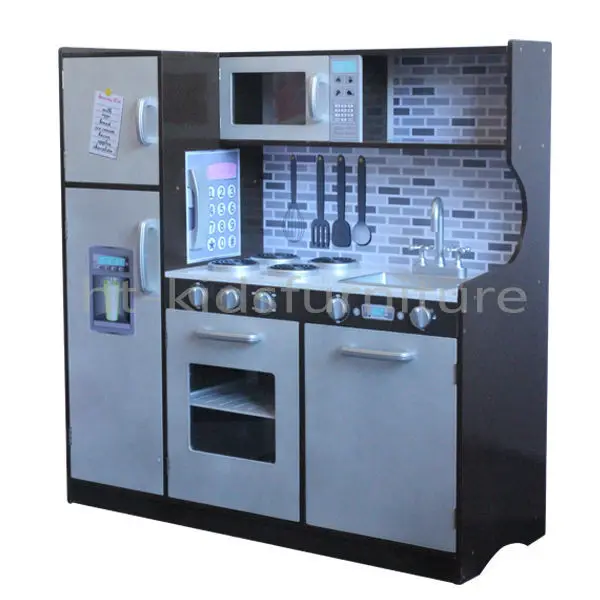 60x29.5x(H)88cm Pink Screen Print MDF Kids Kitchen Set Toy With ABS Plastic Sink And Faucet Accessories, On Discount