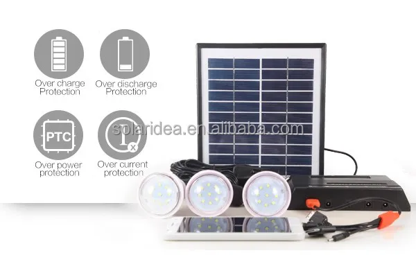 Tested before shipping all in one solar home lighting system