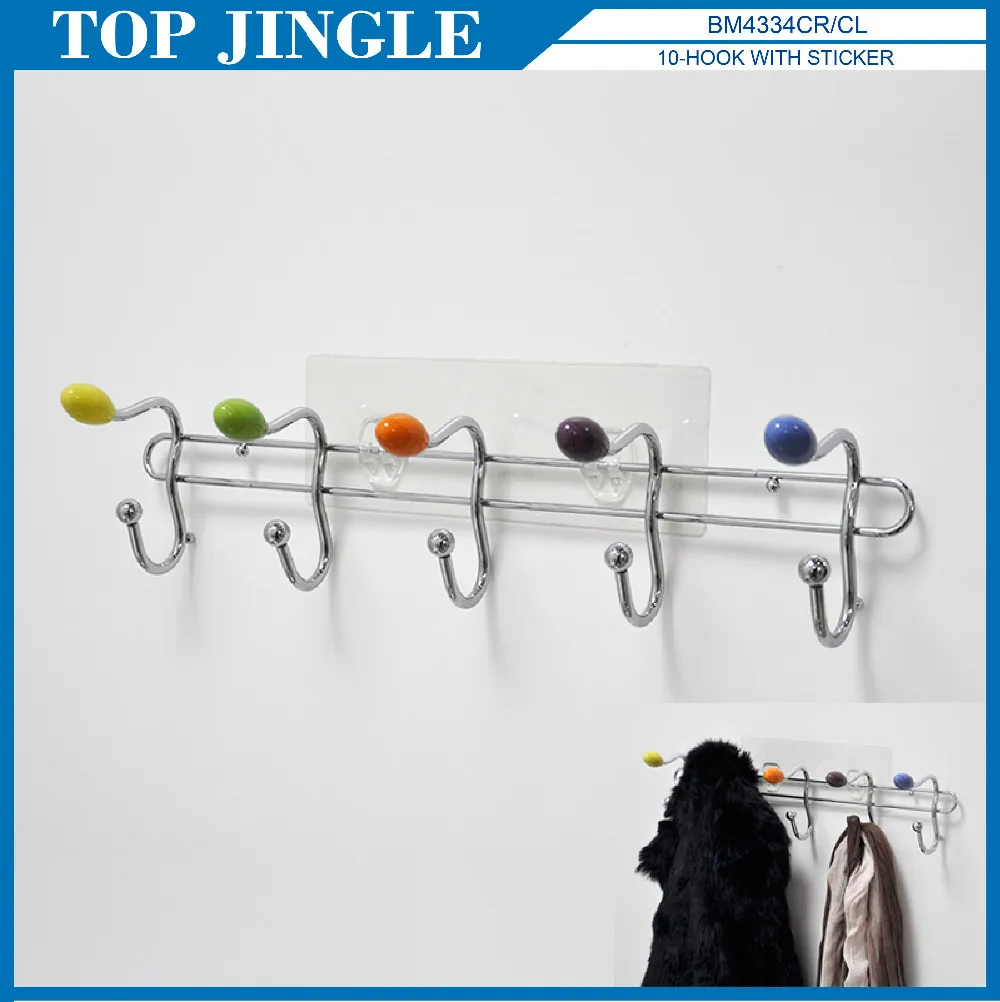 Утилита красочные клей одежду 5 вешалки набор с съемный стикер