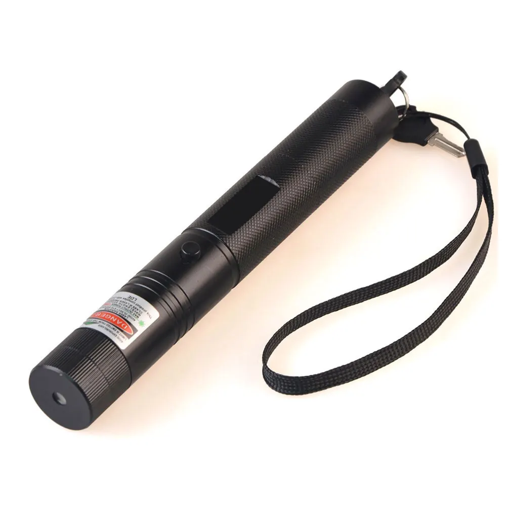 handheld 532nm 50mw burning focusable green laser point with key for sale