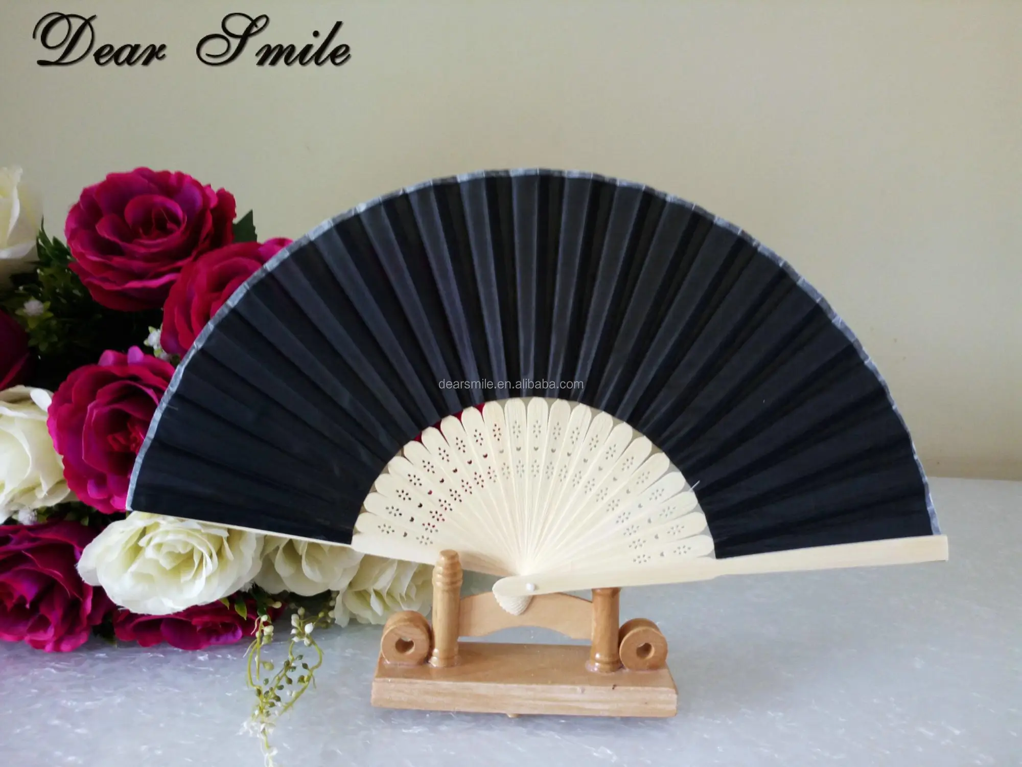 21cm High Quality Wedding Fan Hand Fan Printed Custom Design Wedding Folding Hand Fan
