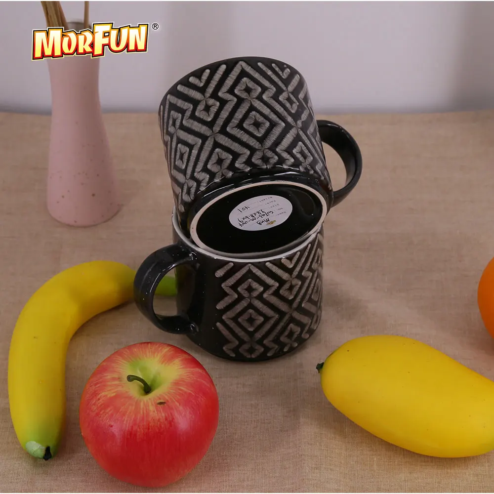 Настроить черный керамический чай Кружка с полосой