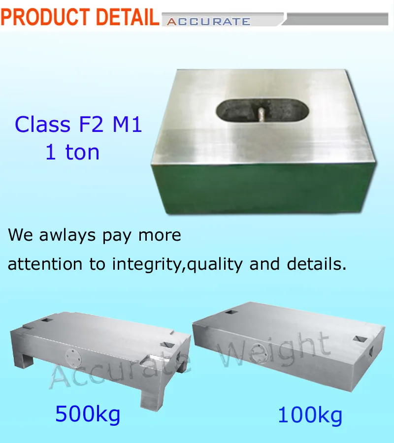 M1 1000kg calibration weights 1 ton test weight 500kg test weights