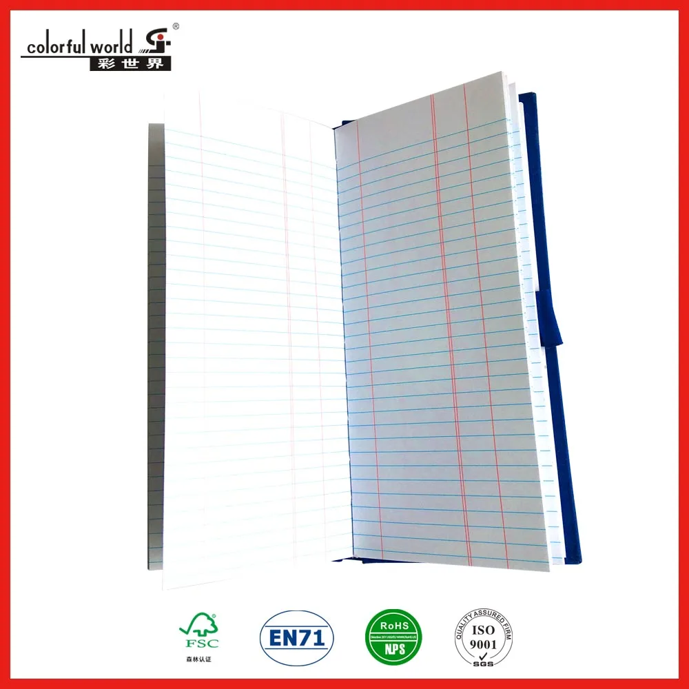 New design Canvas Hardcover Tally Books with a 200 ruled page refill