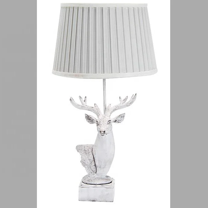 indoor antique animal deer resin table lamp and light
