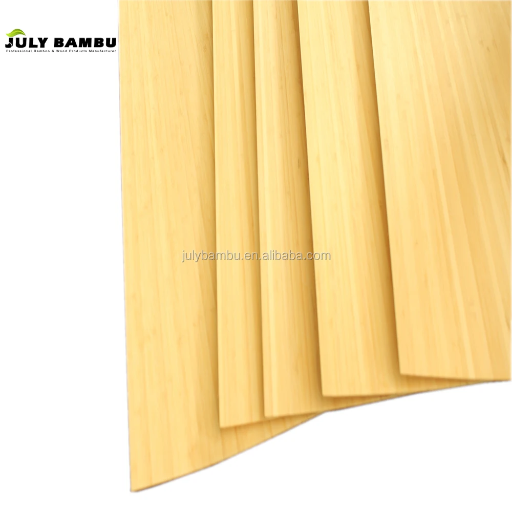 July Bambu 0.5-12mm Natural Bamboo Skateboard Sheet/Veneer
