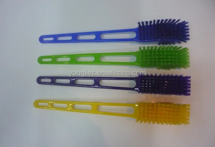 India market heavy duty plastic double hockey brush toilet cleaning brush