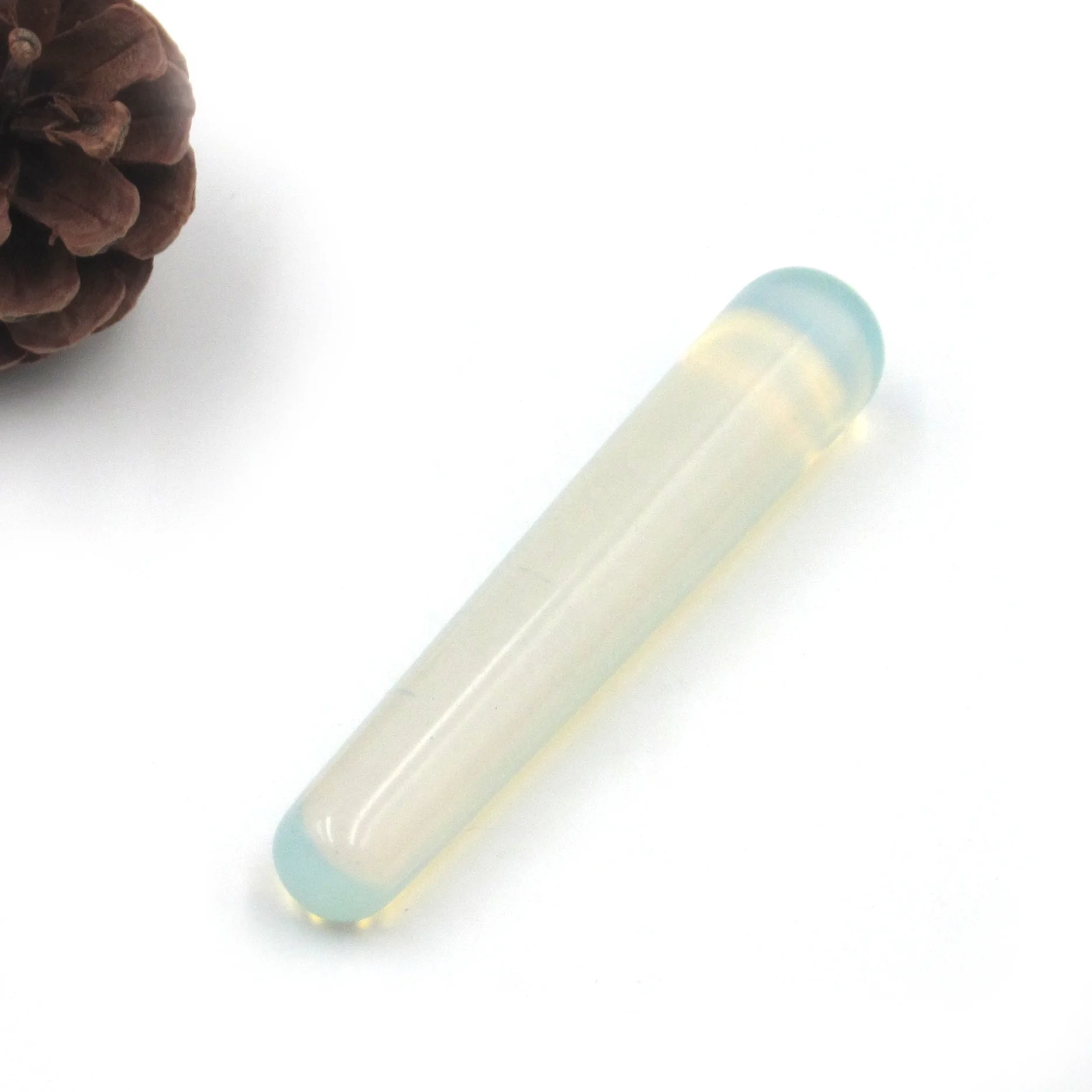 
Top quality Polished Hand Finished Opalite crystal dildo yoni/ jade wand 