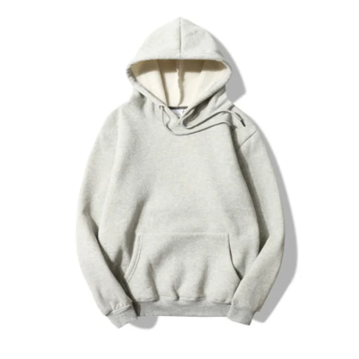 Custom logo 100% cotton plain white hoodie