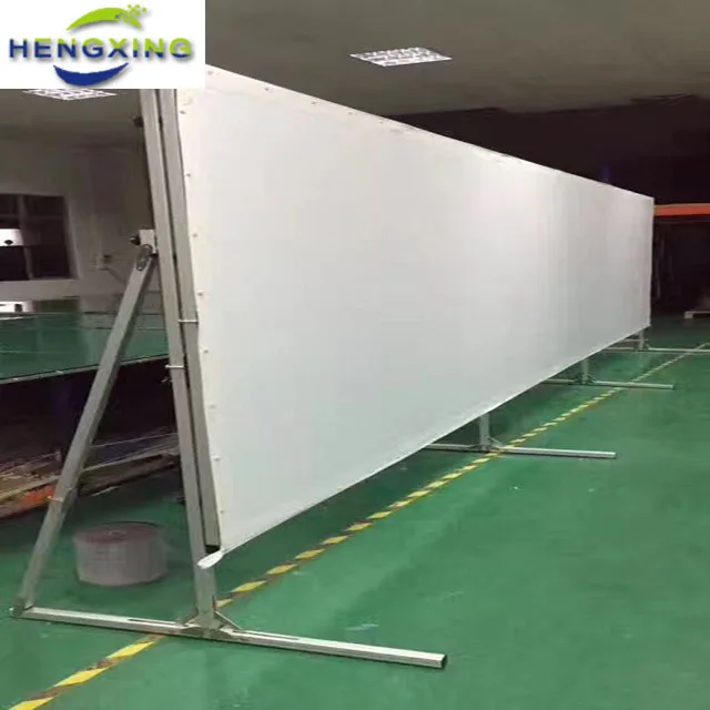 rear projection screen with Metallic Screen Fabric for fast fold screen