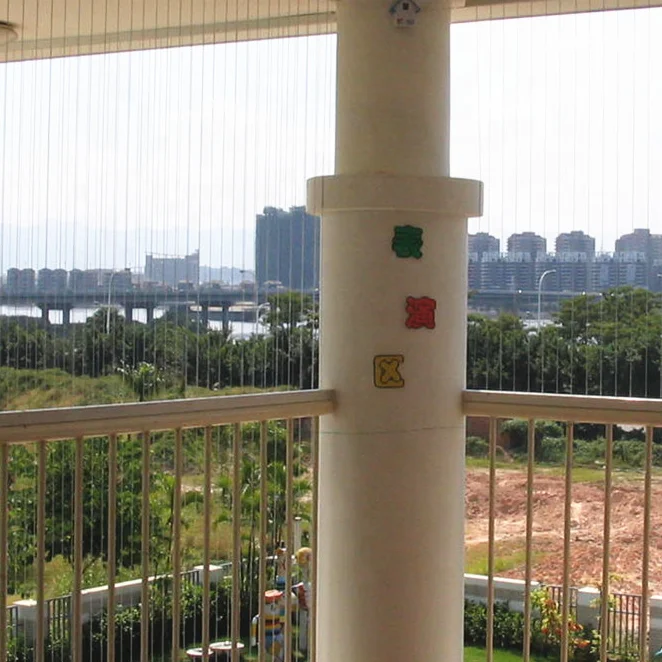 Hot Sale Safety Net Clear Color SUS304 3X7-1.5-2.0mm with Nylon Coated Steel Wire Rope