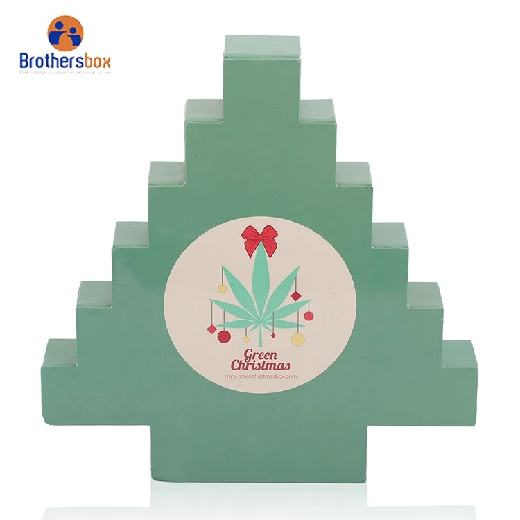 Handmade christmas tree Shaped candy gift box Christmas Advent Calendar Box