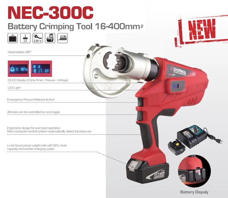 
Battery swaging tool NEC-300C 