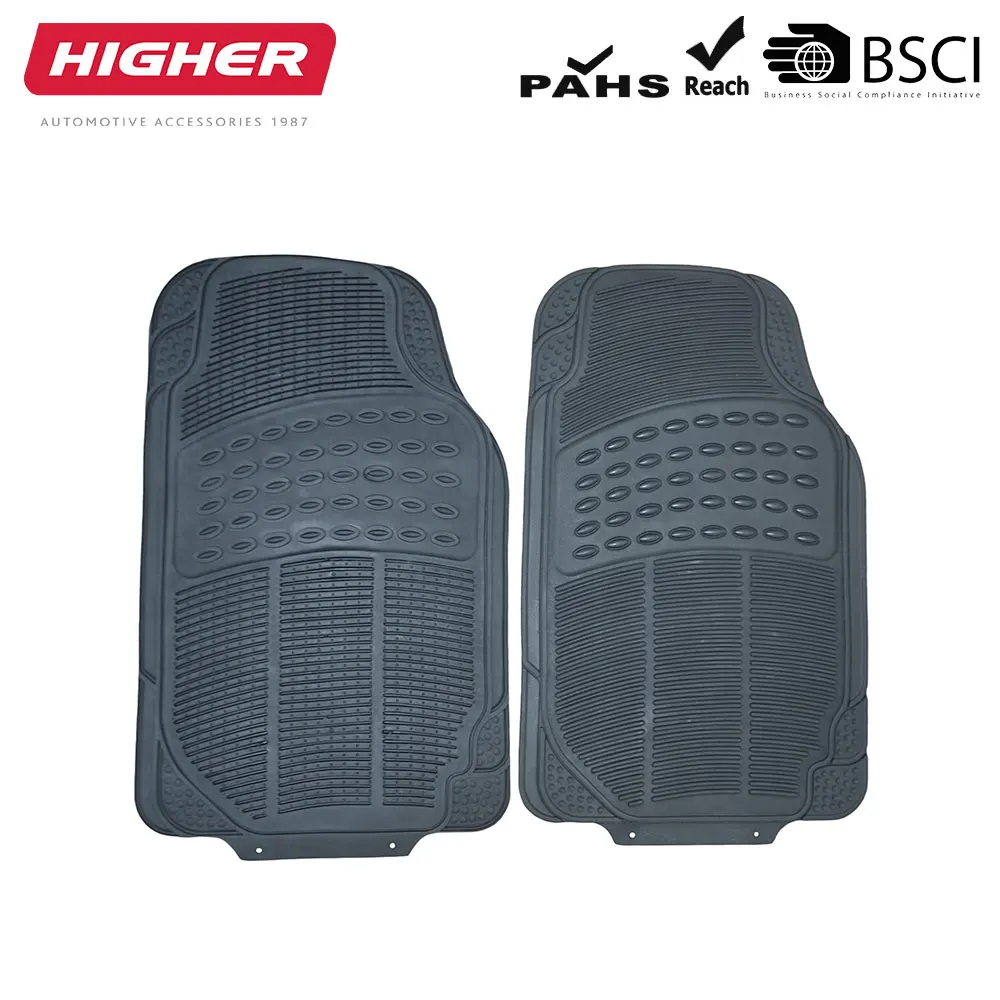 3-piece universal fit rubber car mat all weather protection anti slip auto floor mat PVC car mat
