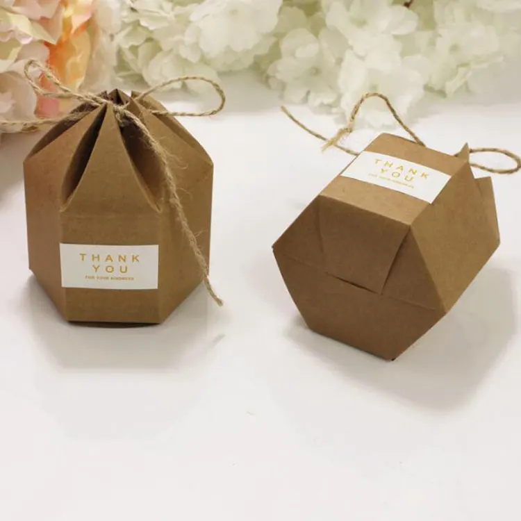 Веревка для наклеек «сделай сам», Упаковка для подарков на вечеринку, коробка из крафт-бумаги для конфет на свадьбу