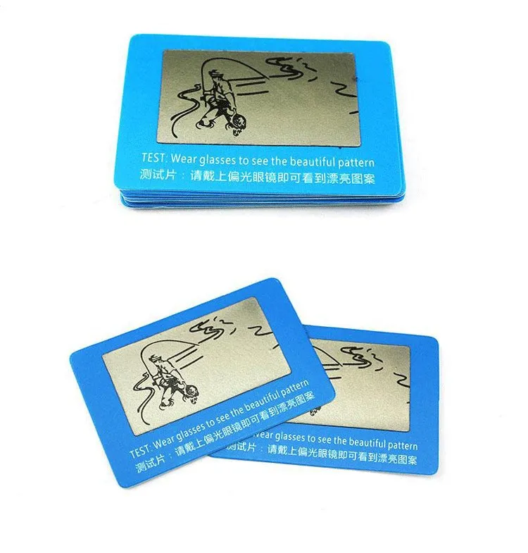 
Wholesale polarized paper card glasses test fishing pattern sunglasses accessories polarized test cards 