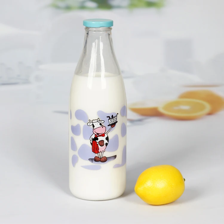 
glass milk set of 5, glasses with decal, glasses with rack 