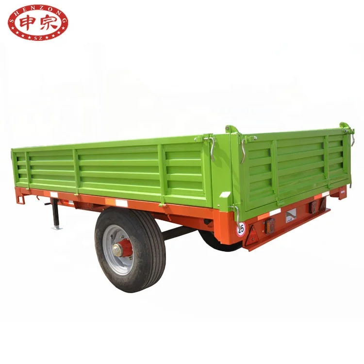 
4 ton 900-16 wide tire single axle rear dump farm trailer 