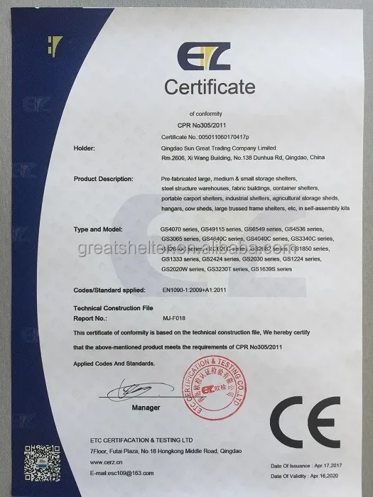 steel frame storage tent car shelter boat canopy factory China