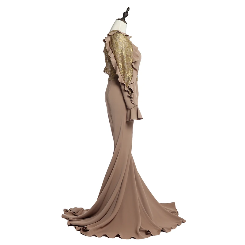 2019 Italian Design Chiffon Evening Mermaid Dresses From Dubai