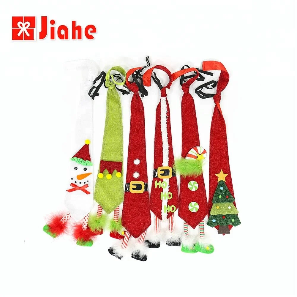 
Wholesale felt holiday christmas party necktie tie 