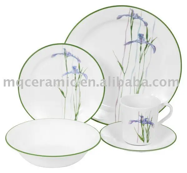 20 pieces ceramic glazed dinner set