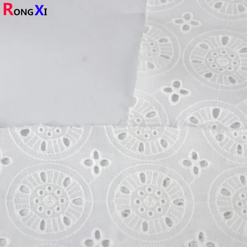 RXF0817 New Wheel Design Fabric Cotton Eyelet Fabric