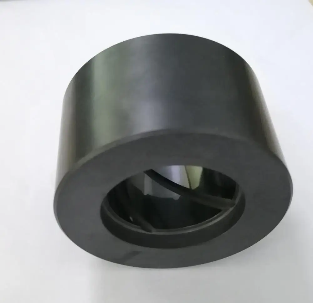 Oil groove mutual symmetry silicon carbide bearing shaft bushing