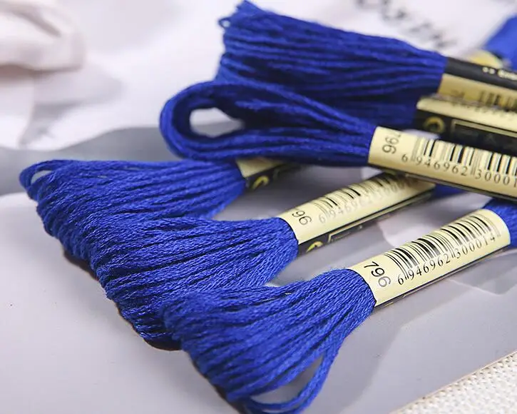 
Choose Favorite DMC Color MOQ Color Double Mercerized Cotton Embroidery Floss Cross stitch 6 strands 100pcs/bag solid DMC colors 