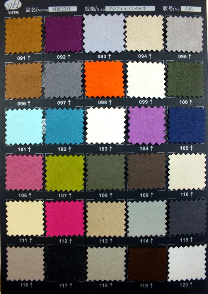 Newly design nonwoven synthetic leather microfiber coloful suede leather faux suede leather for decorative