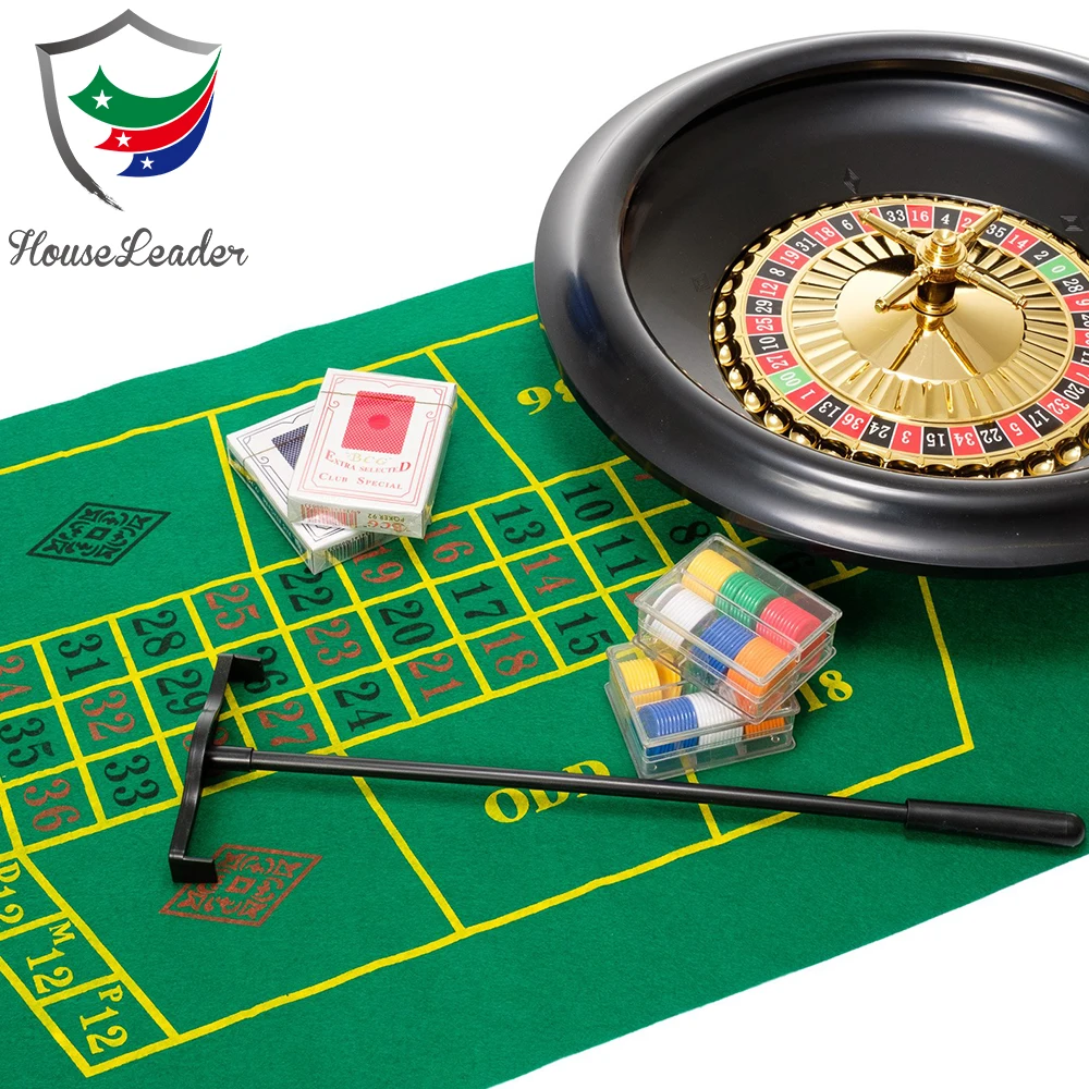 
16 inch Professional Cheap Plastic Casino Roulette Wheel Game Set 