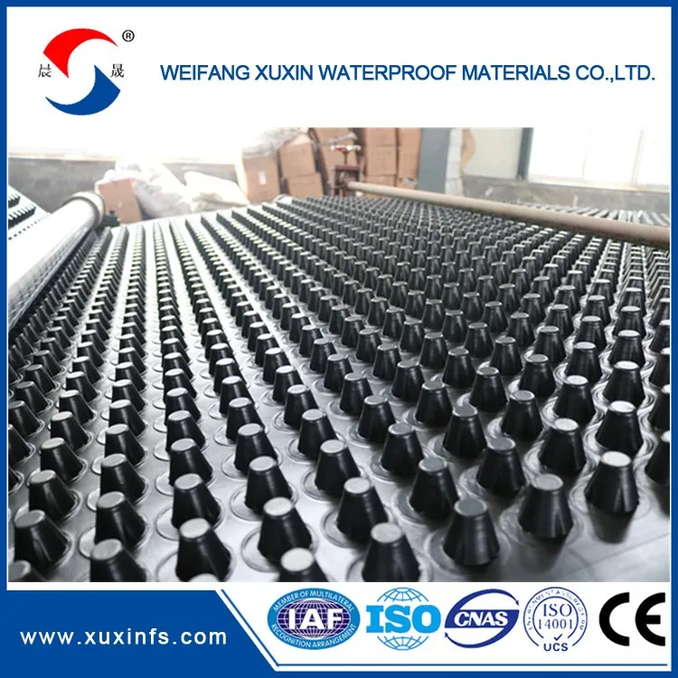 Drainage cell drain cell drainage board for roof garden or roof drainage